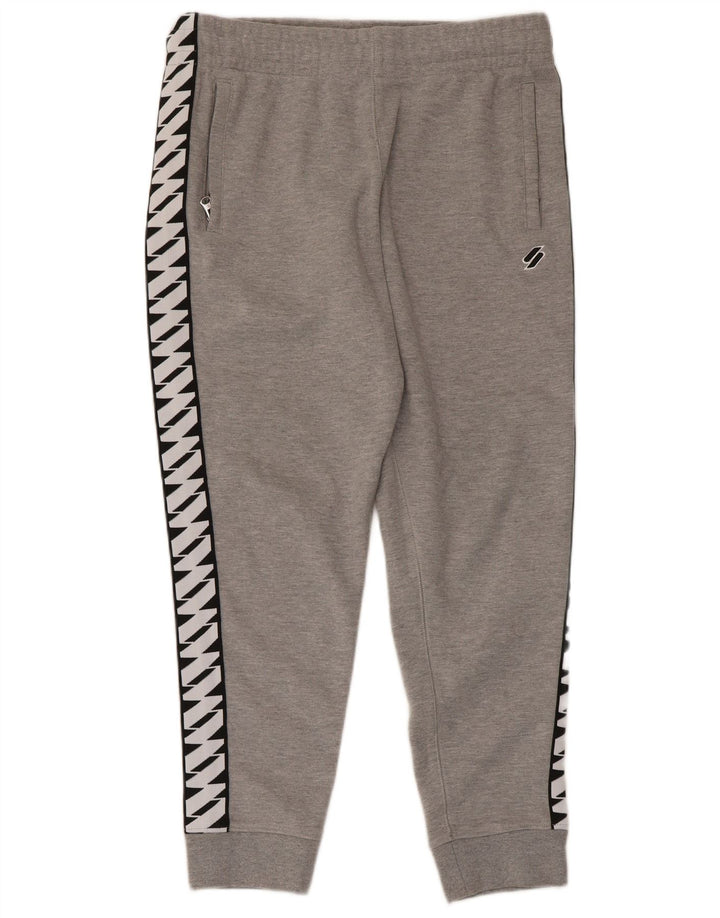Superdry Mens Graphic Tracksuit Calças Joggers Medium Grey Colourblock