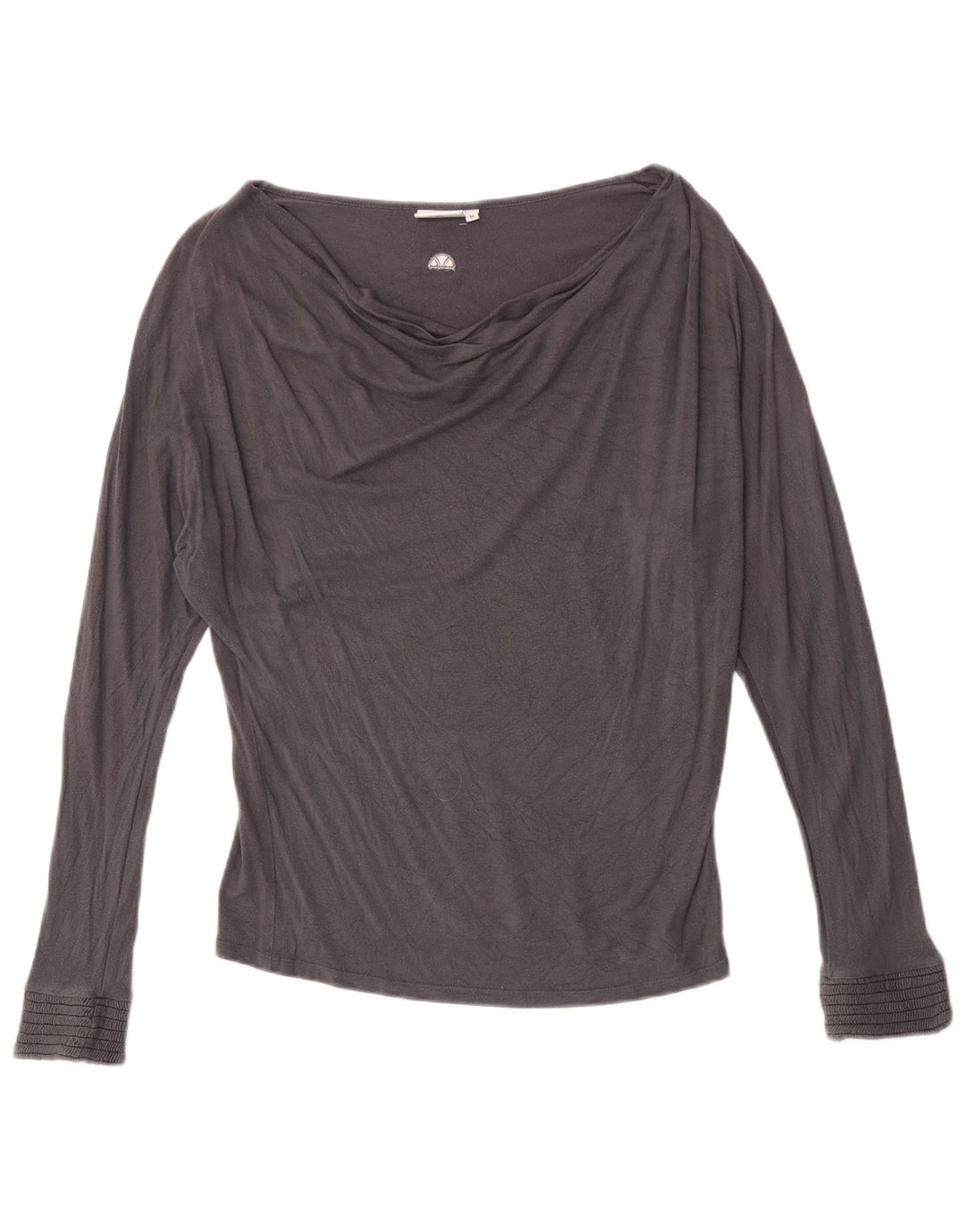 Ellesse Top feminino manga comprida UK 14 cinza médio