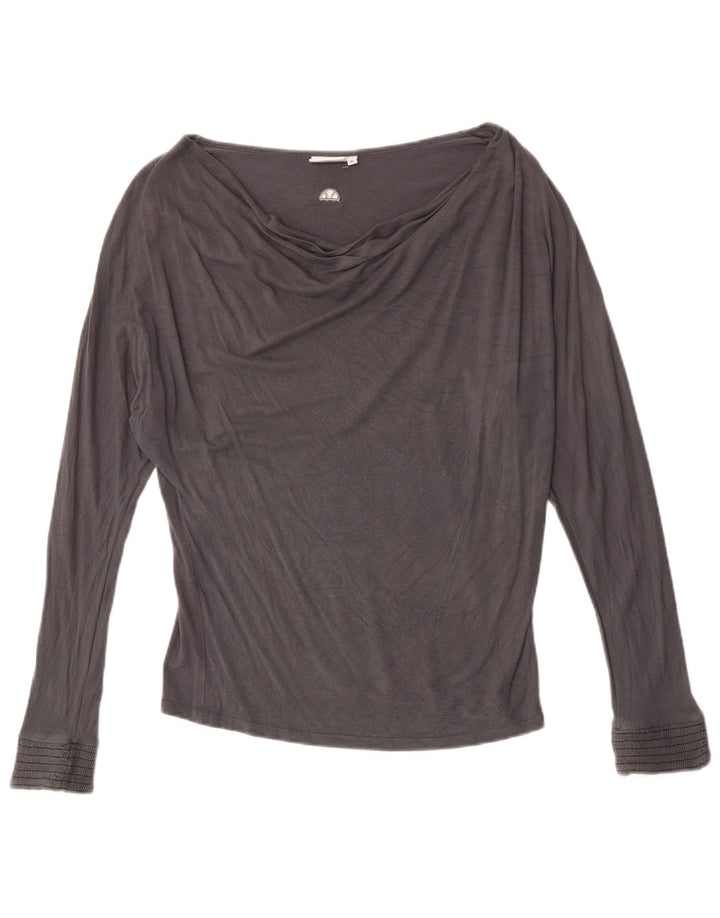 Ellesse Top feminino manga comprida UK 14 cinza médio