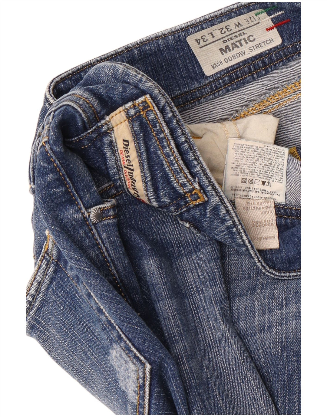 Diesel Feminino Matic Slim Jeans W32 L29 Azul Algodão