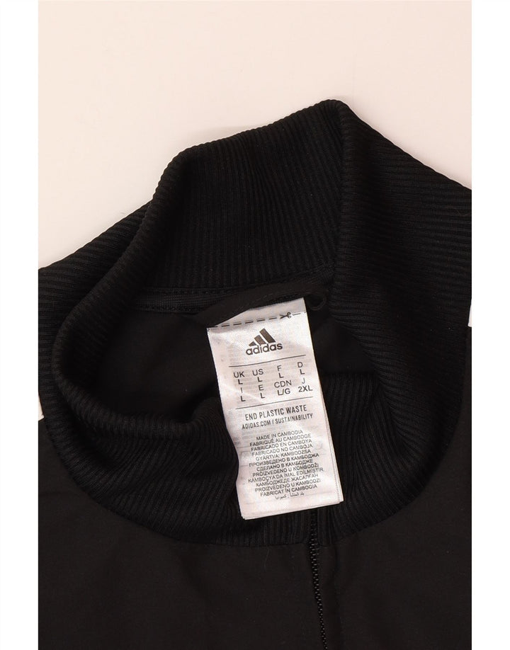 Adidas Mens Treino Top Jaqueta Grande Poliéster Preto