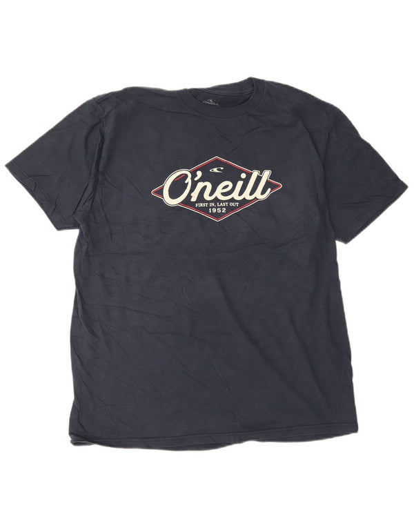 Camiseta feminina O'Neill com ajuste moderno gráfico Reino Unido 16 grande algodão azul marinho