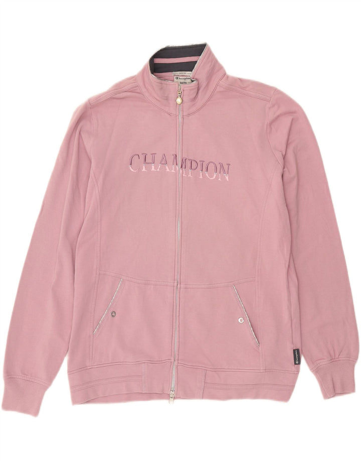 Jaqueta feminina Champion Easy Fit Graphic Tracksuit UK 14 rosa médio