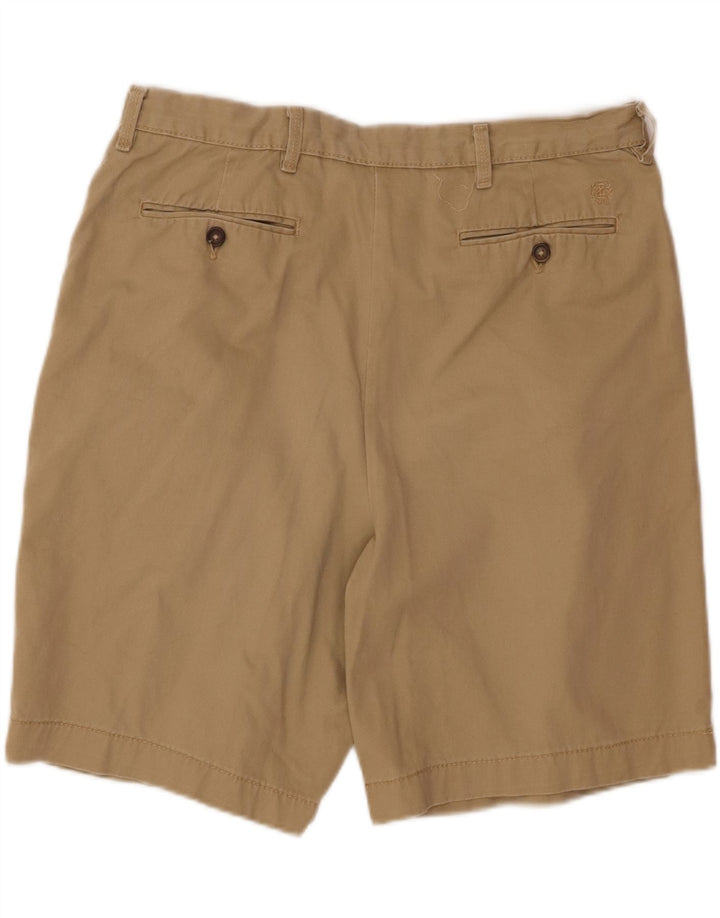 IZOD Mens Pegged Chino Shorts W36 Grande Algodão Bege