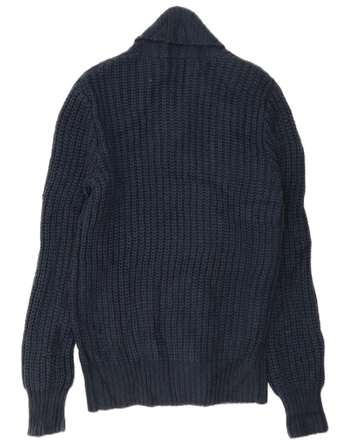 Rifle Suéter Cardigan Masculino Grande Acrílico Azul Marinho