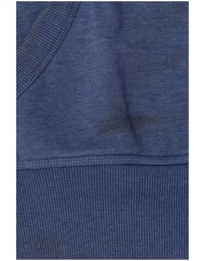 Suéter Superdry masculino com capuz gráfico azul médio algodão