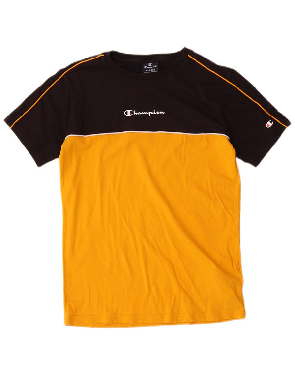 Camiseta Champion Boys Graphic 13-14 Anos XL Preto Colorblock Algodão