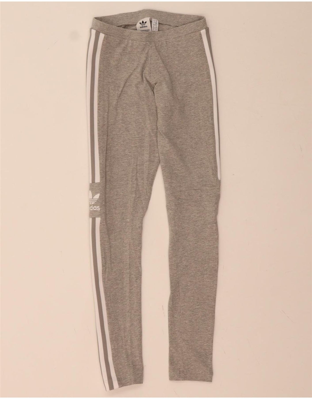 ADIDAS Womens Leggings UK 6 XS  Grey Cotton Vintage Adidas and Second-Hand Adidas from Messina Hembry 
