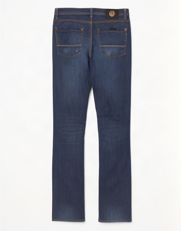 Jeans retos femininos Trussardi W30 L32 algodão azul marinho