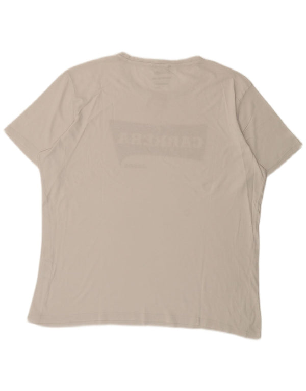Camiseta gráfica masculina Carrera Top 2XL algodão branco