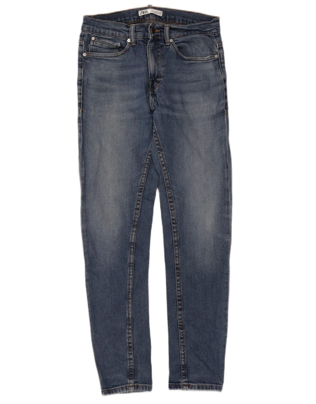 ZARA Mens Slim Jeans EU 38 Pequeno W30 L30 Azul