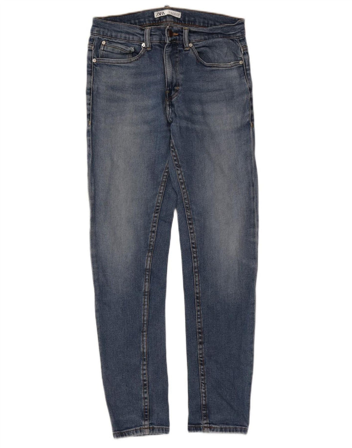 ZARA Mens Slim Jeans EU 38 Pequeno W30 L30 Azul