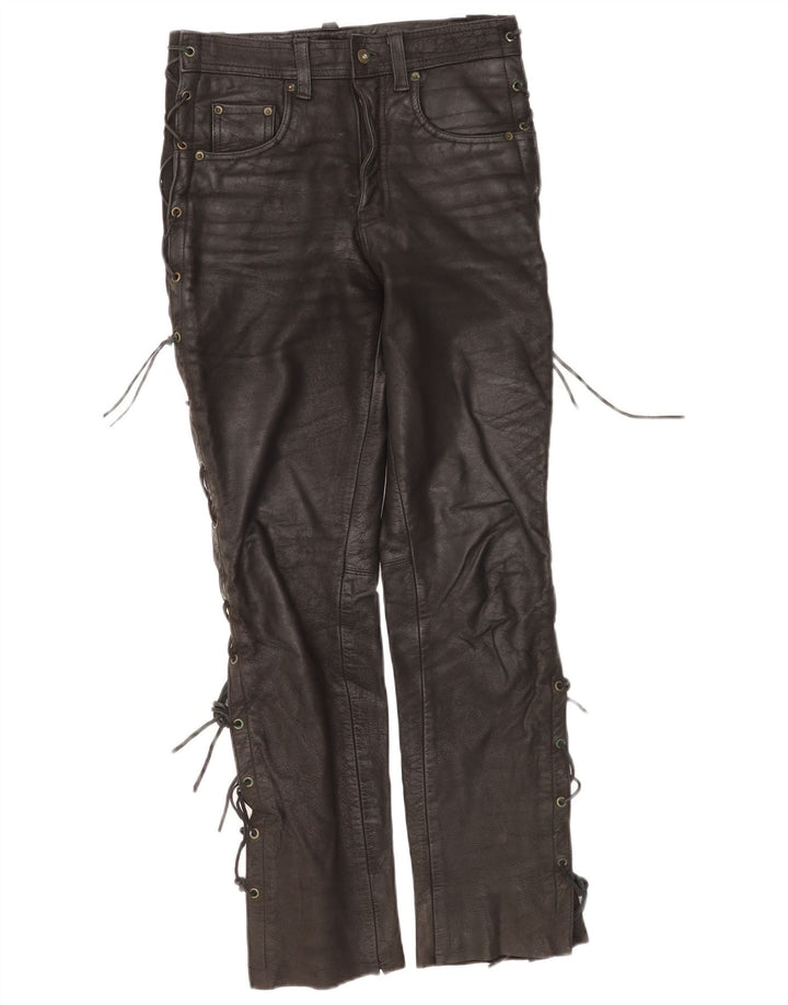 Calça feminina de couro Modeka W28 L30 couro preto
