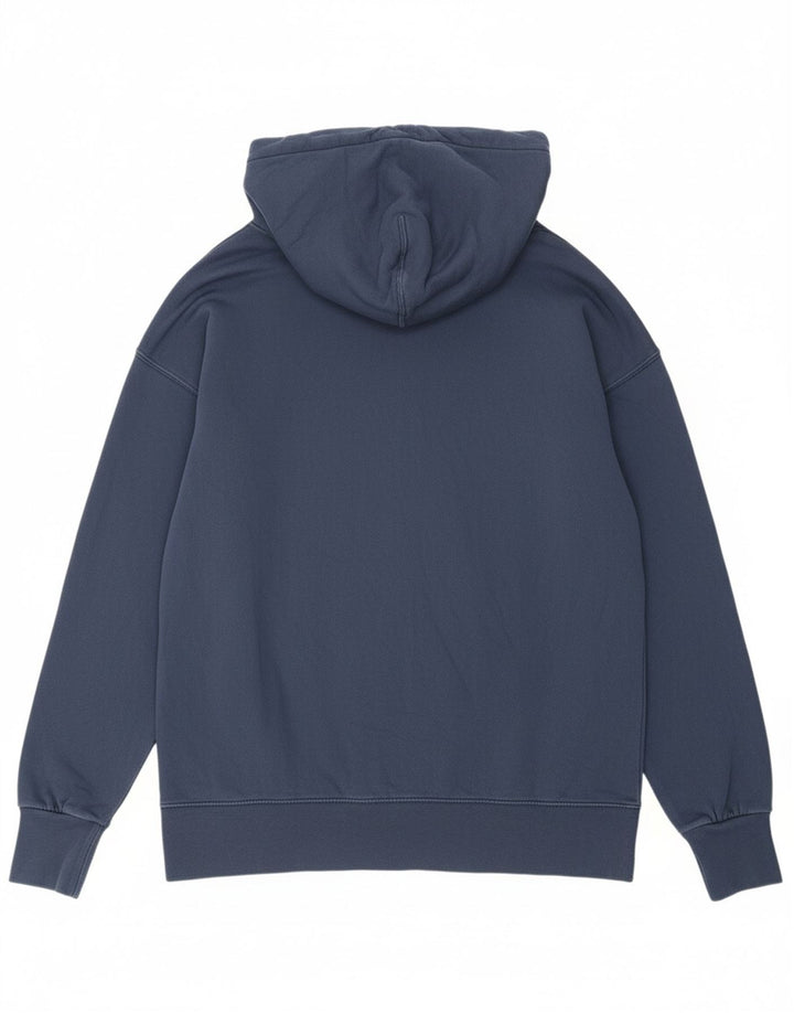 Suéter com capuz gráfico masculino GANT pequeno algodão azul marinho
