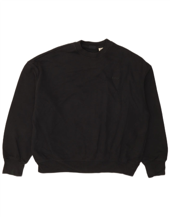 Suéter oversized feminino Levi's UK 6 XS algodão preto