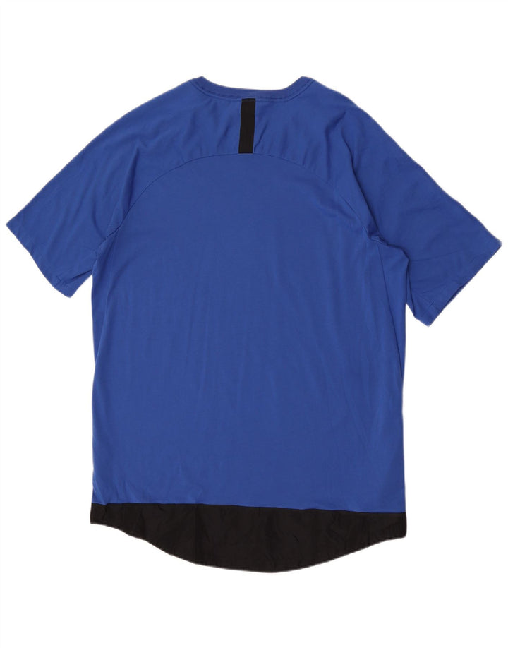 Camiseta masculina Nike grande azul colorblock poliéster
