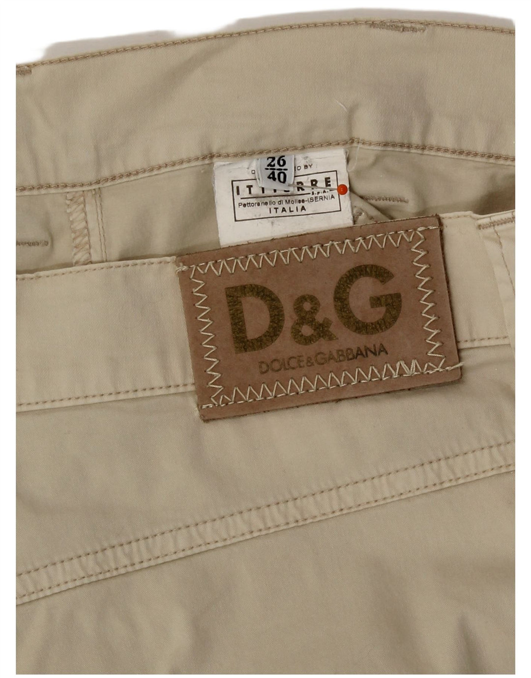 Calça capri feminina Dolce & Gabbana IT 40 pequena W26 L20 bege