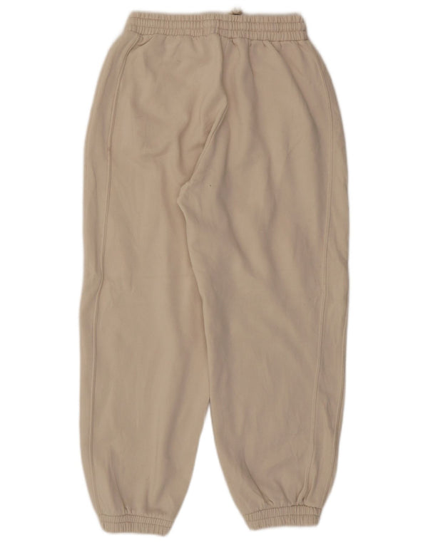 Calça de treino feminina Zara Joggers UK 12 algodão bege médio