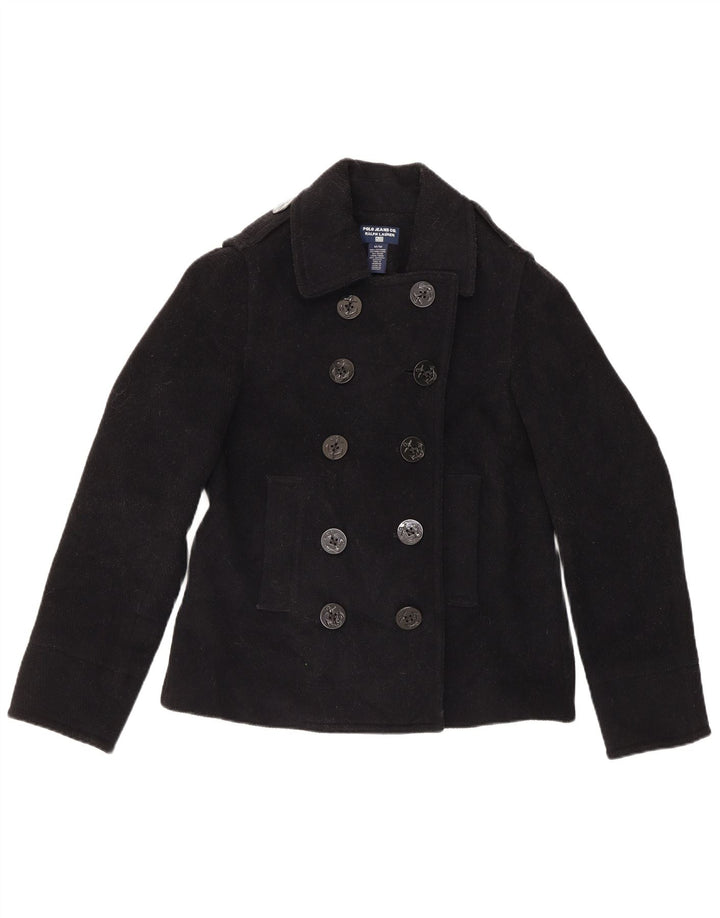 Casaco Ralph Lauren Feminino Pea UK 14 Médio Lã Preta