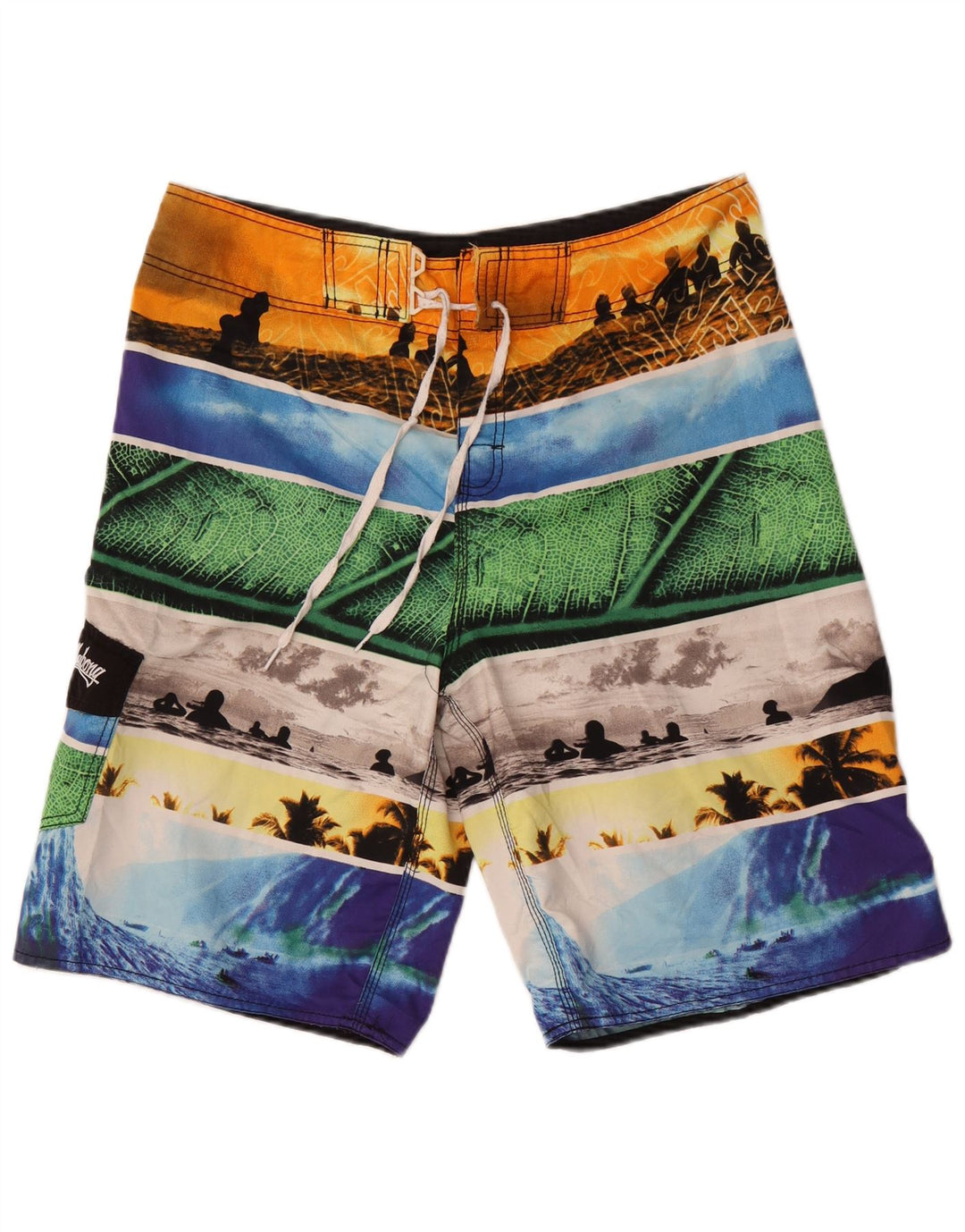 Billabong Mens Abstract Pattern Shorts de banho grandes multicoloridos