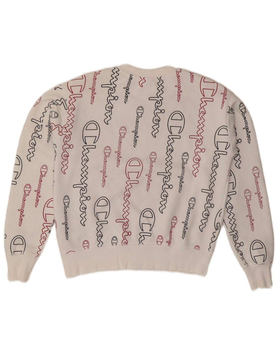 CHAMPION Suéter feminino gráfico oversized com capuz Reino Unido 10 pequeno branco