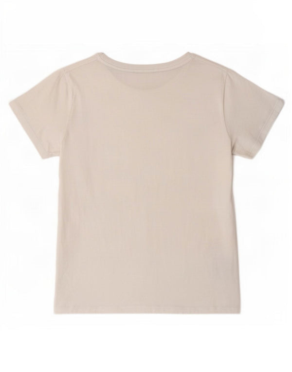 Camiseta feminina Liu Jo com estampa gráfica UK 6 XS algodão branco