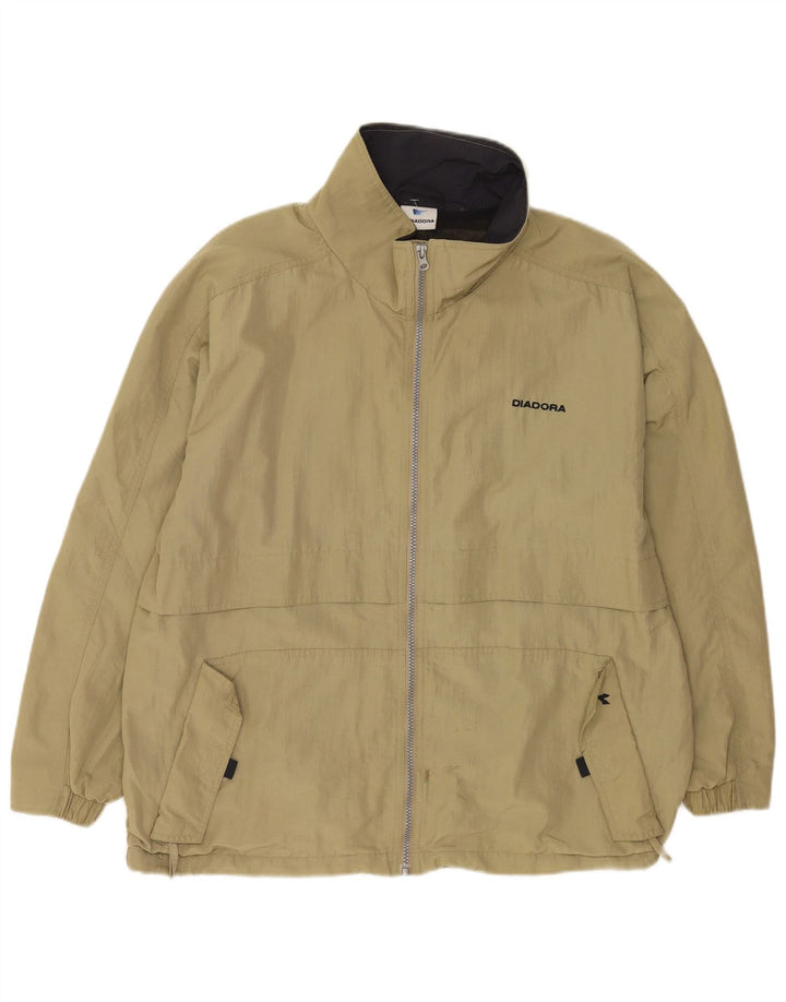 Jaqueta de chuva masculina Diadora Loose Fit UK 36 pequena poliamida cáqui