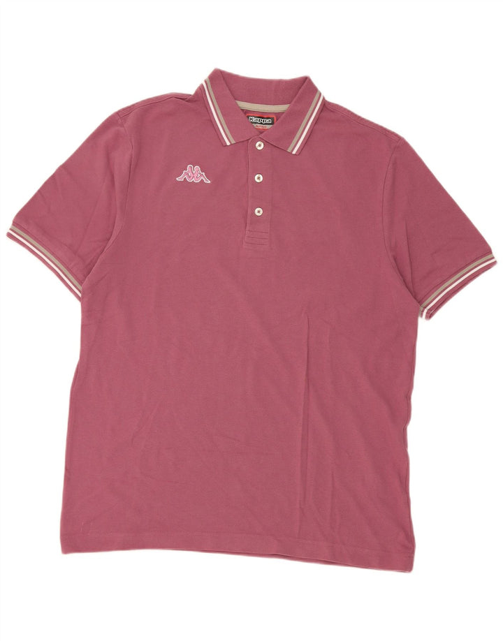 Camisa polo masculina Kappa grande algodão rosa