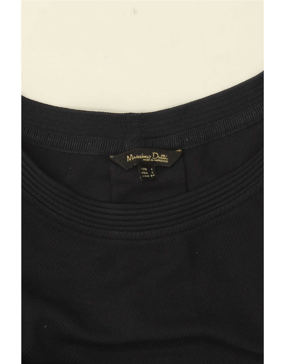 Top feminino Massimo Dutti manga comprida Reino Unido 16 grande azul marinho