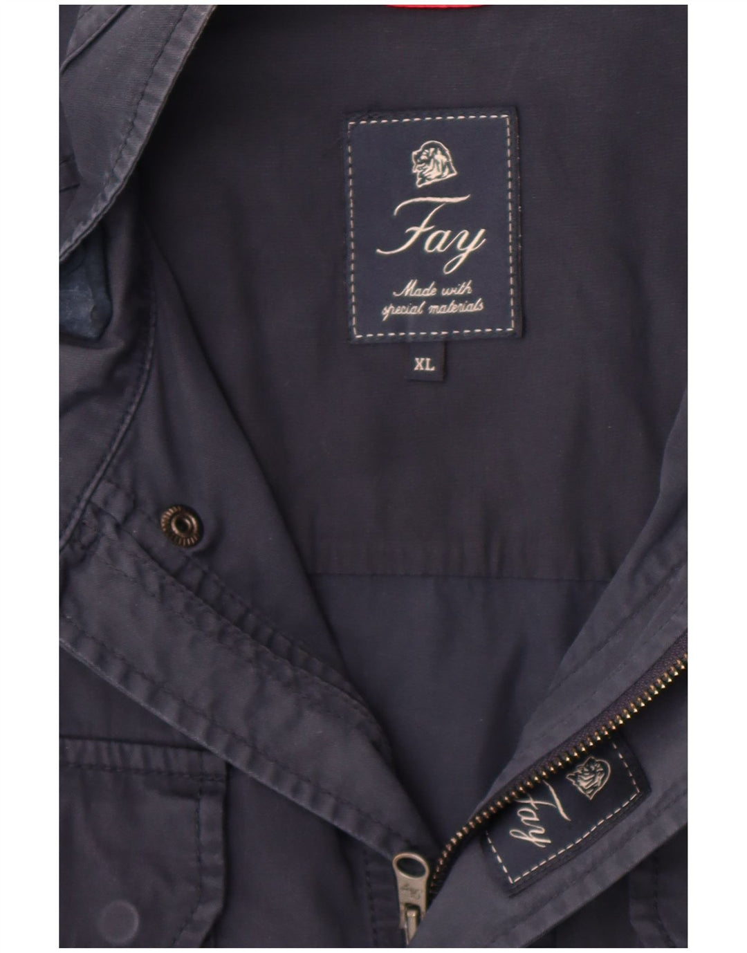 Jaqueta utilitária masculina Fay UK 42 XL azul marinho