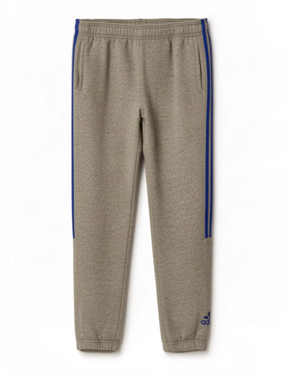 Calça de treino masculina Adidas Joggers 2XL algodão manchado cinza