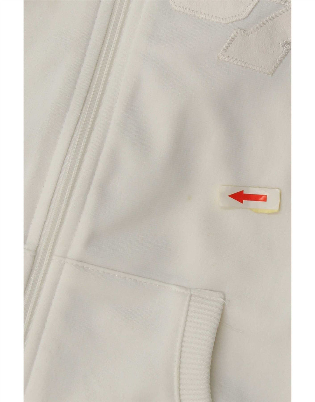 Jaqueta Nike feminina com agasalho gráfico UK 8/10 pequeno bloco colorido branco