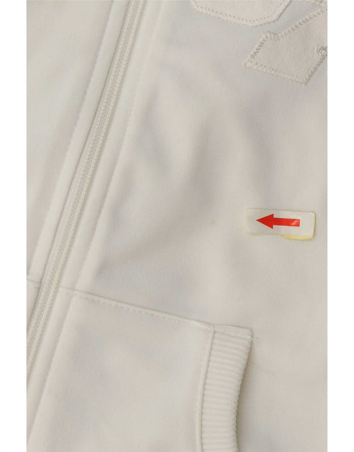 Jaqueta Nike feminina com agasalho gráfico UK 8/10 pequeno bloco colorido branco