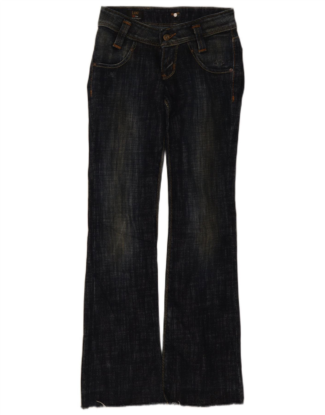 Lee Womens Leola Bootcut Jeans W26 L33 Azul Marinho Algodão