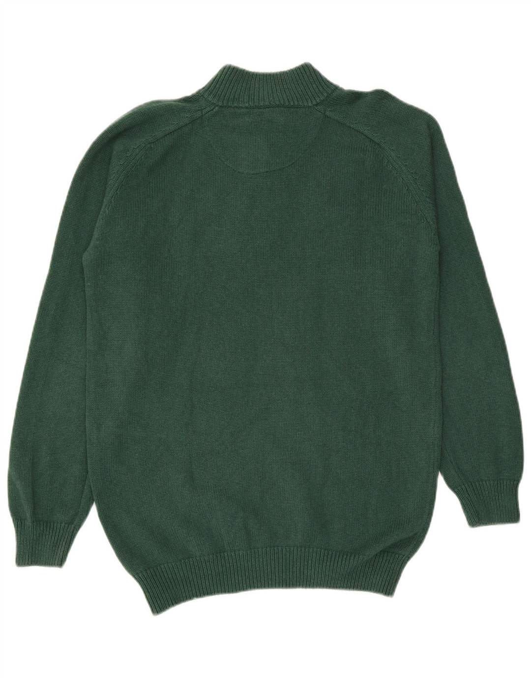 Suéter masculino Massimo Dutti com gola com botão e algodão verde médio