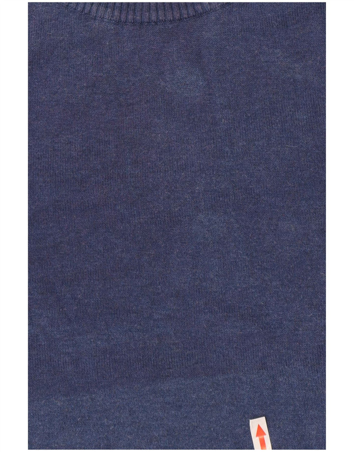 Suéter masculino Penguin com gola redonda e algodão azul médio