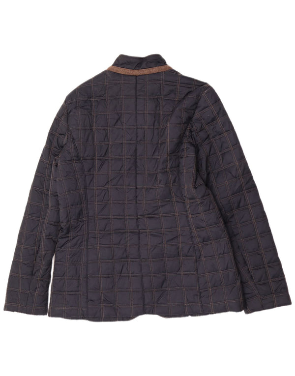 Jaqueta acolchoada feminina Nautica UK 14 poliéster azul marinho médio