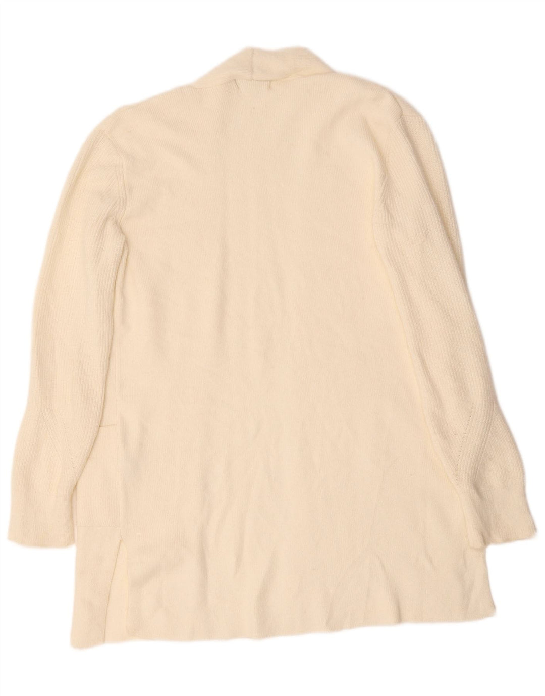 Suéter cardigã feminino Longline Marks & Spencer Reino Unido 12 Médio Off White
