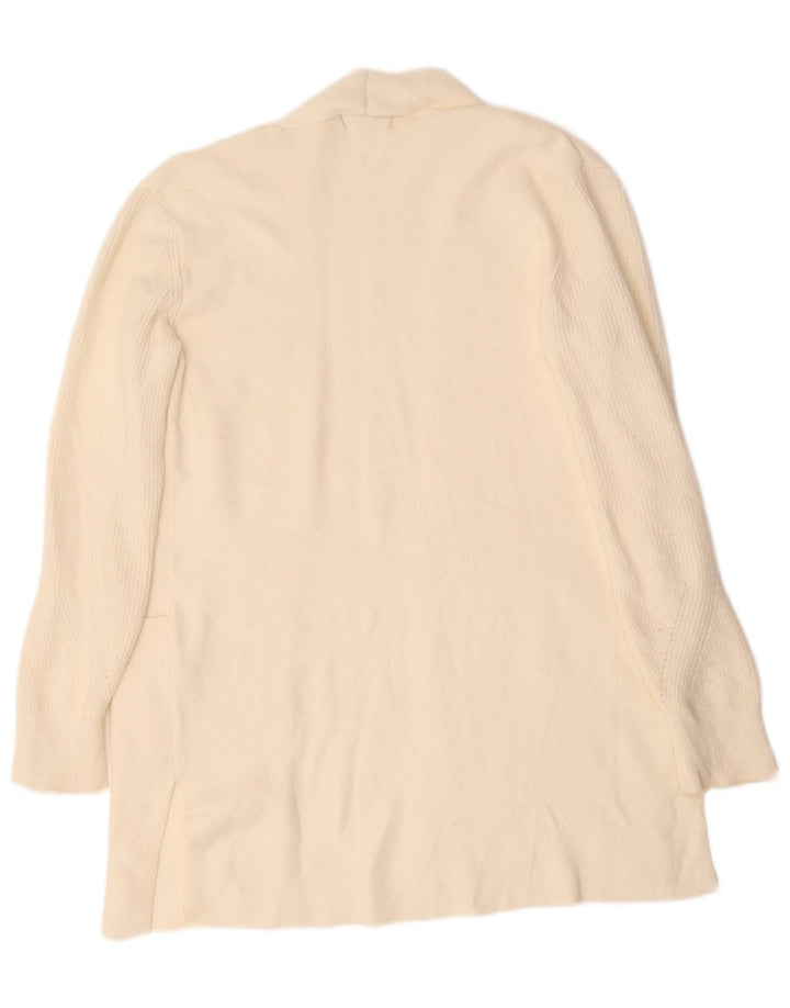 Suéter cardigã feminino Longline Marks & Spencer Reino Unido 12 Médio Off White