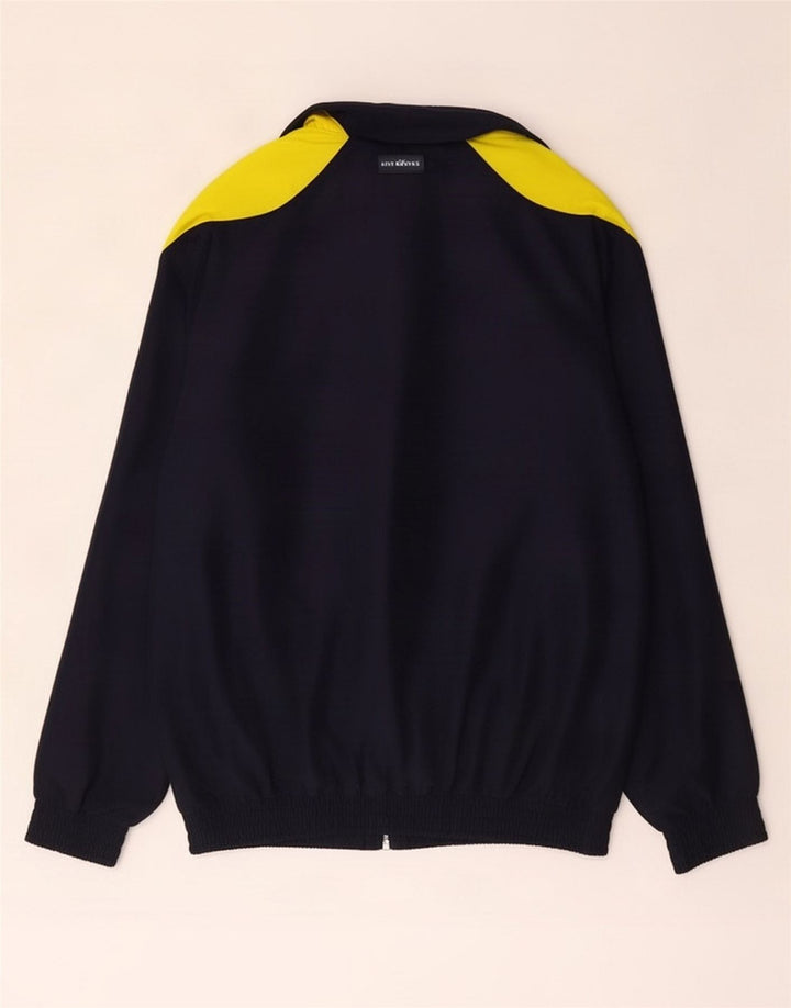 Virma Jaqueta masculina de agasalho pequeno azul marinho Colourblock poliéster