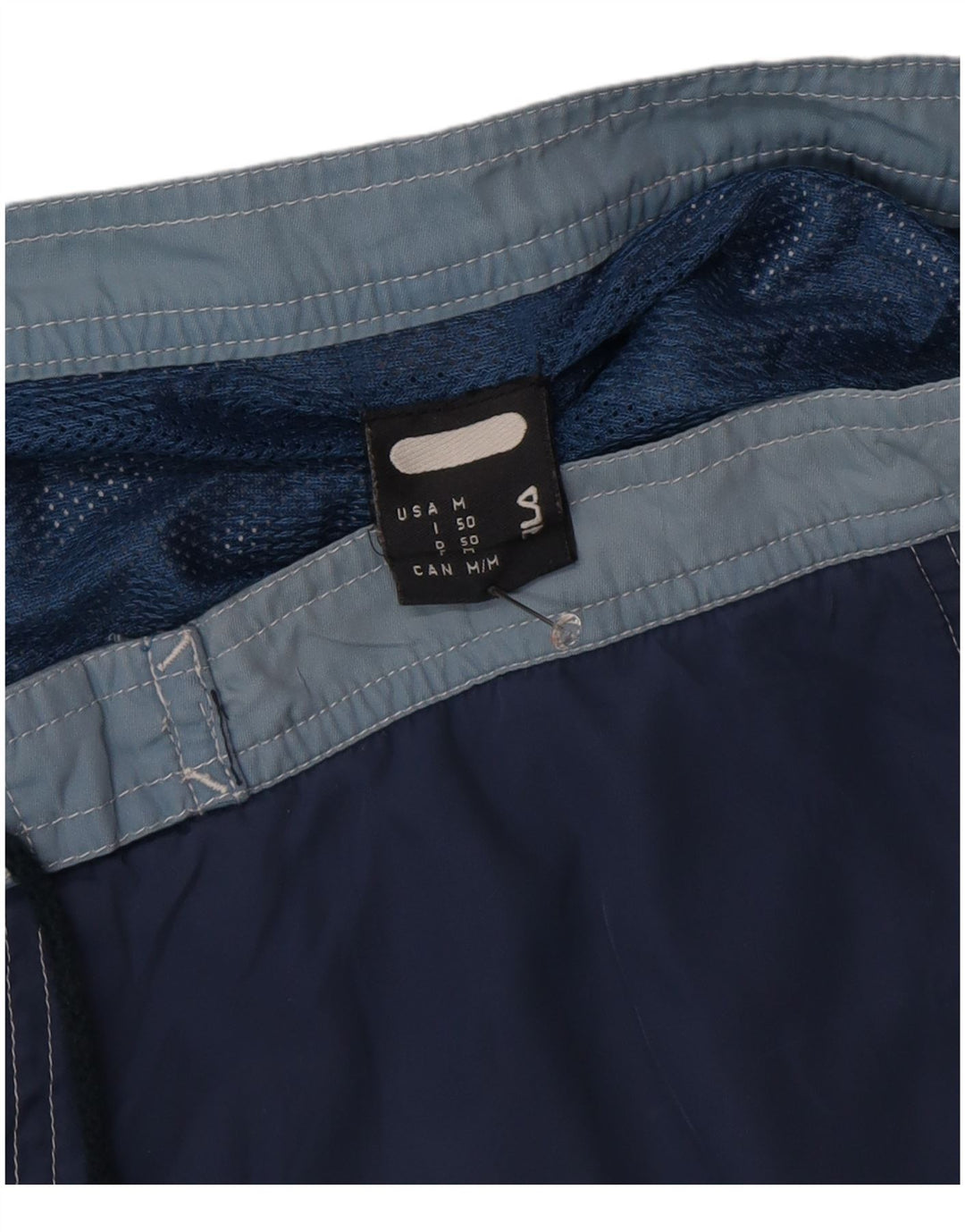 Shorts de natação Fila masculino gráfico médio azul colorblock