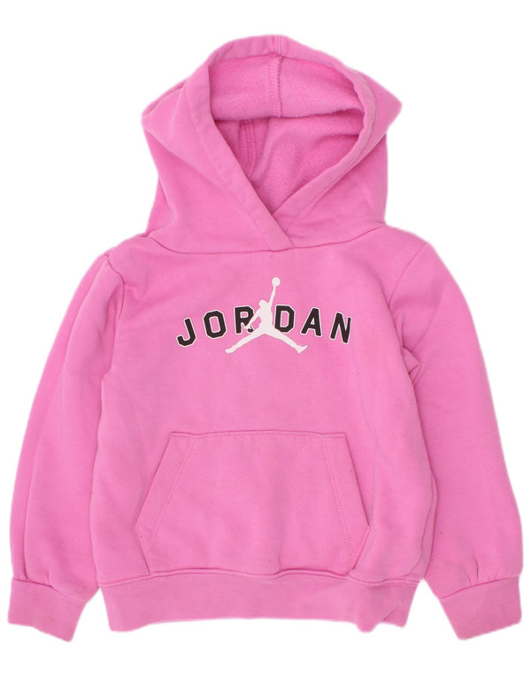 Suéter com capuz estampado Jordan feminino 2-3 anos algodão rosa