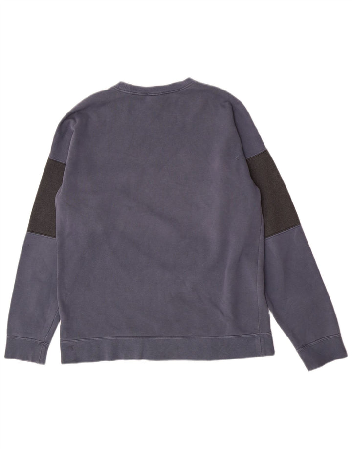Moletom gráfico masculino Nike Jumper médio azul colorblock algodão