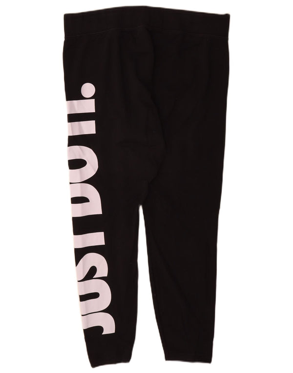 Leggings Nike Femininas Graphic UK 20 2XL Algodão Preto