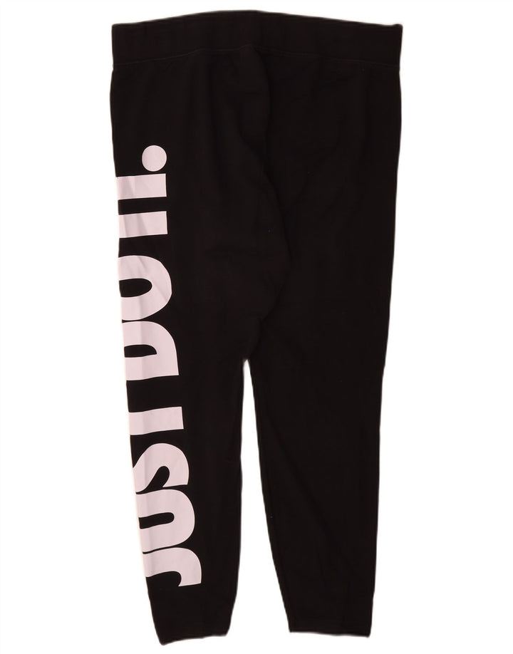 Leggings Nike Femininas Graphic UK 20 2XL Algodão Preto