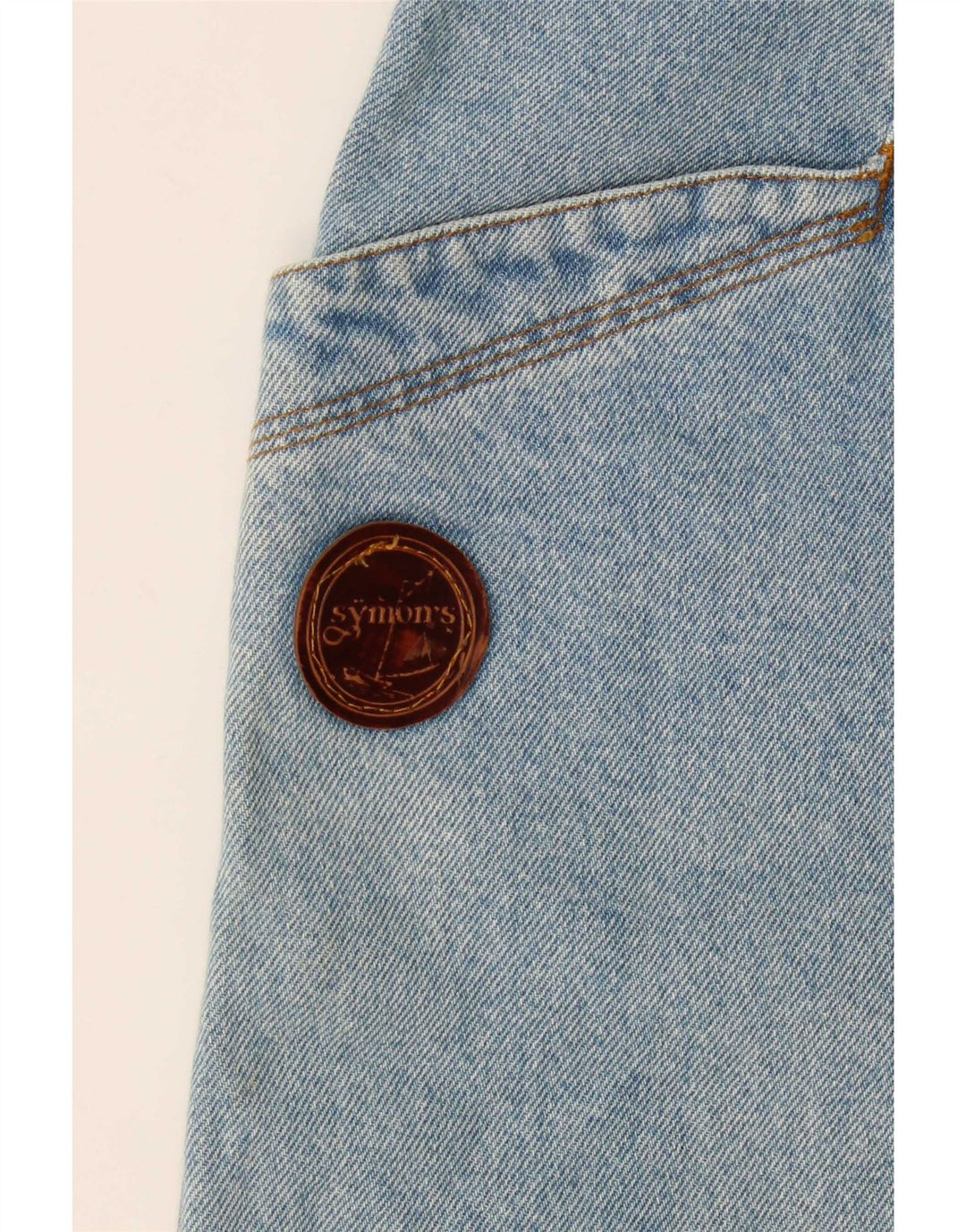 Saia jeans feminina vintage W32 azul médio