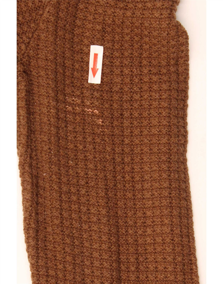 Suéter masculino Massimo Dutti com gola redonda XL algodão marrom