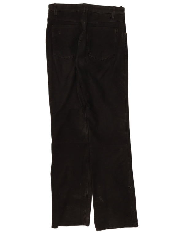 Calça de couro masculina Ricano W30 L32 preta