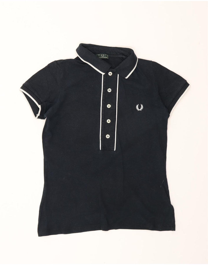 Camisa polo feminina Fred Perry Reino Unido 12 médio azul marinho