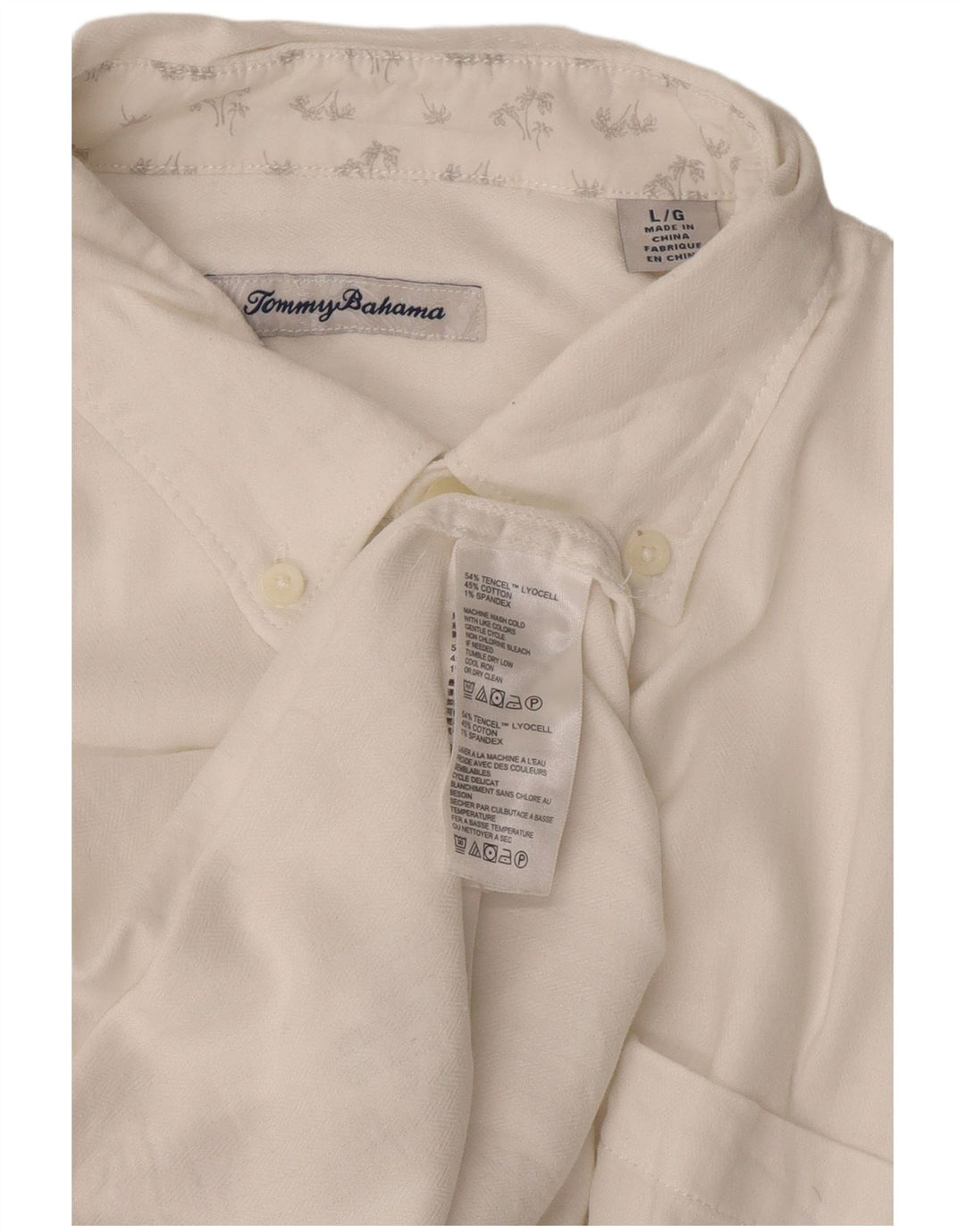 Camisa masculina Tommy Bahama grande branca Lyocell